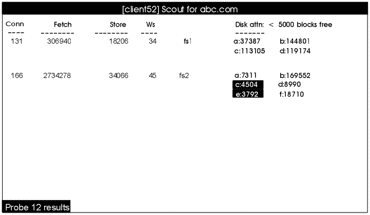 Second example scout display